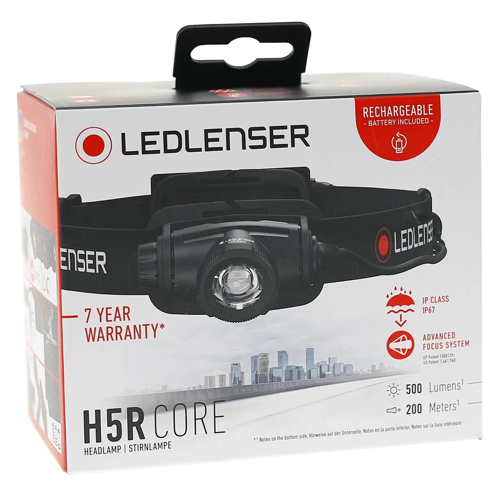 Ledlenser H5R Core Headlamp, Advanced Focus System, Rechargeable