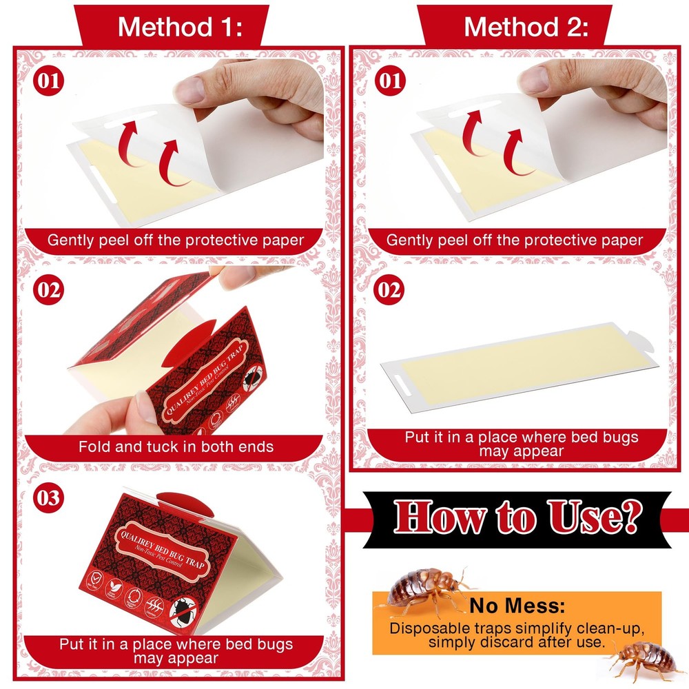 24 Pack Bed Bug Traps and Detectors for Bed Legs