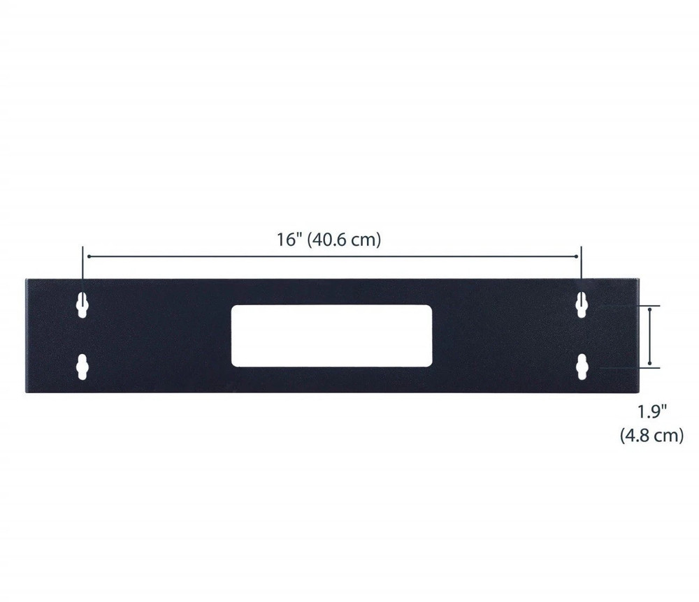 StarTech 2U 19in Hinged Wallmount Bracket for Patch Panels - Black