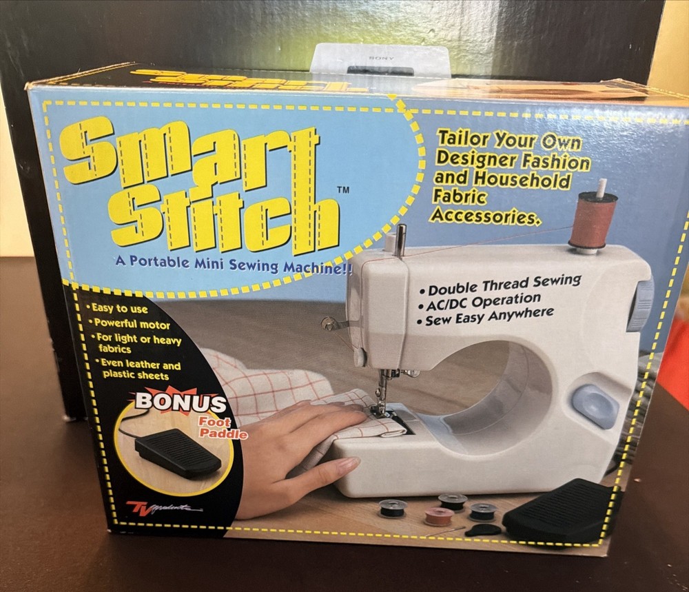 Smart Stich Portable Mini Sewing Machine Double Thread Sewing, AC/DC Operation