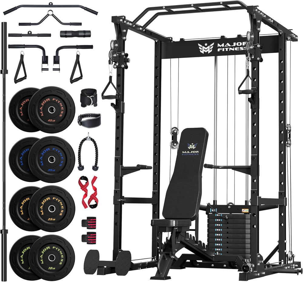 Drone1 Power Cage - Multi-Function Power Rack for Home Gym, Squat Rack, Cable Cr