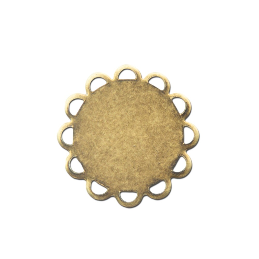 15mm Flat Pad Lace Edge Round Setting (10)