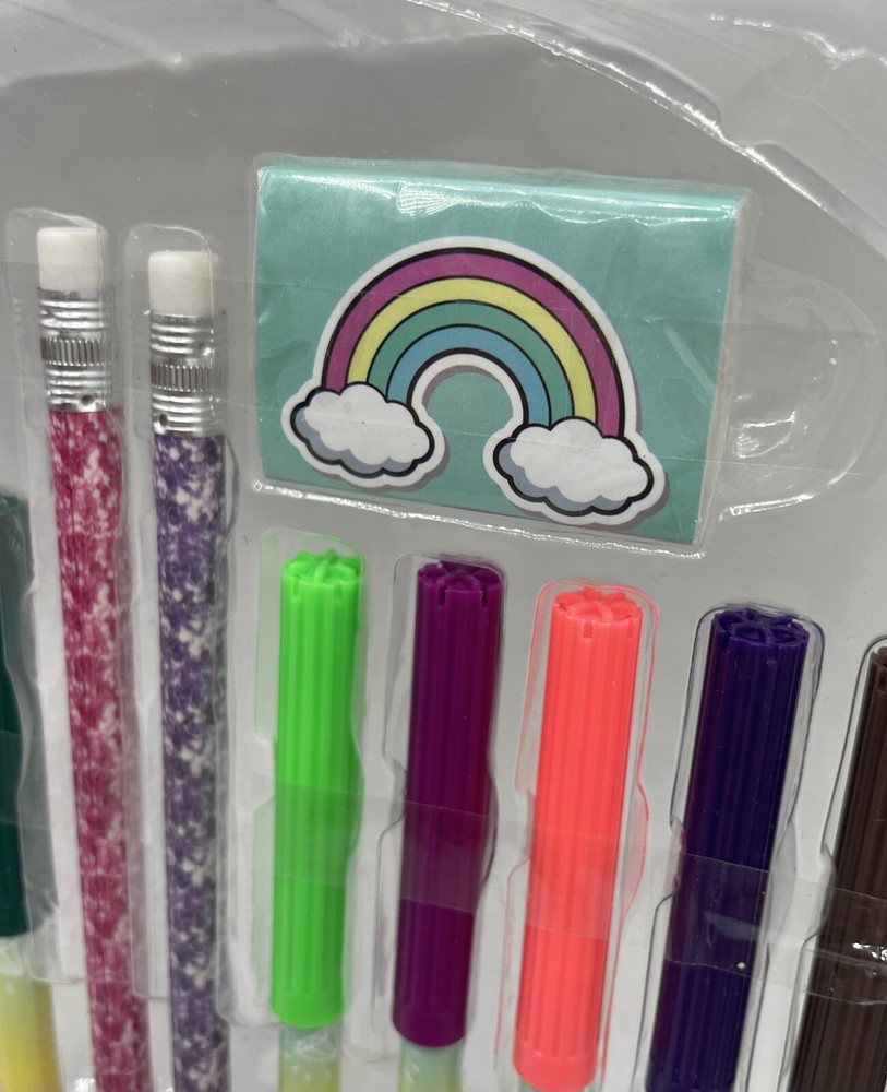 Unicorn Rolling Stationery Set (Only) Lavender Combo