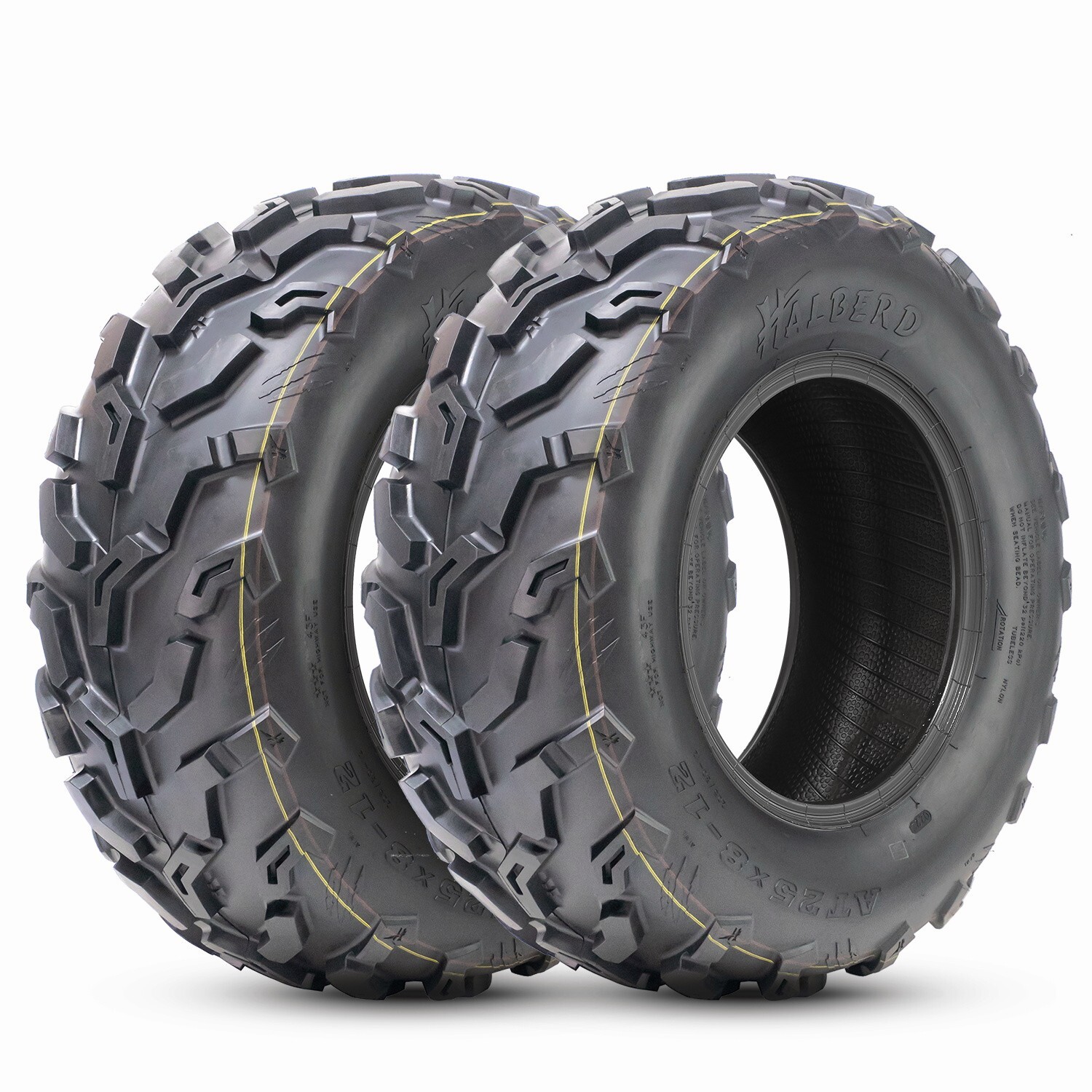 Full Set 4 25x8-12 25x10-12 ATV Tires 6Ply Mud UTV Eco-Friendly Replacement Tire