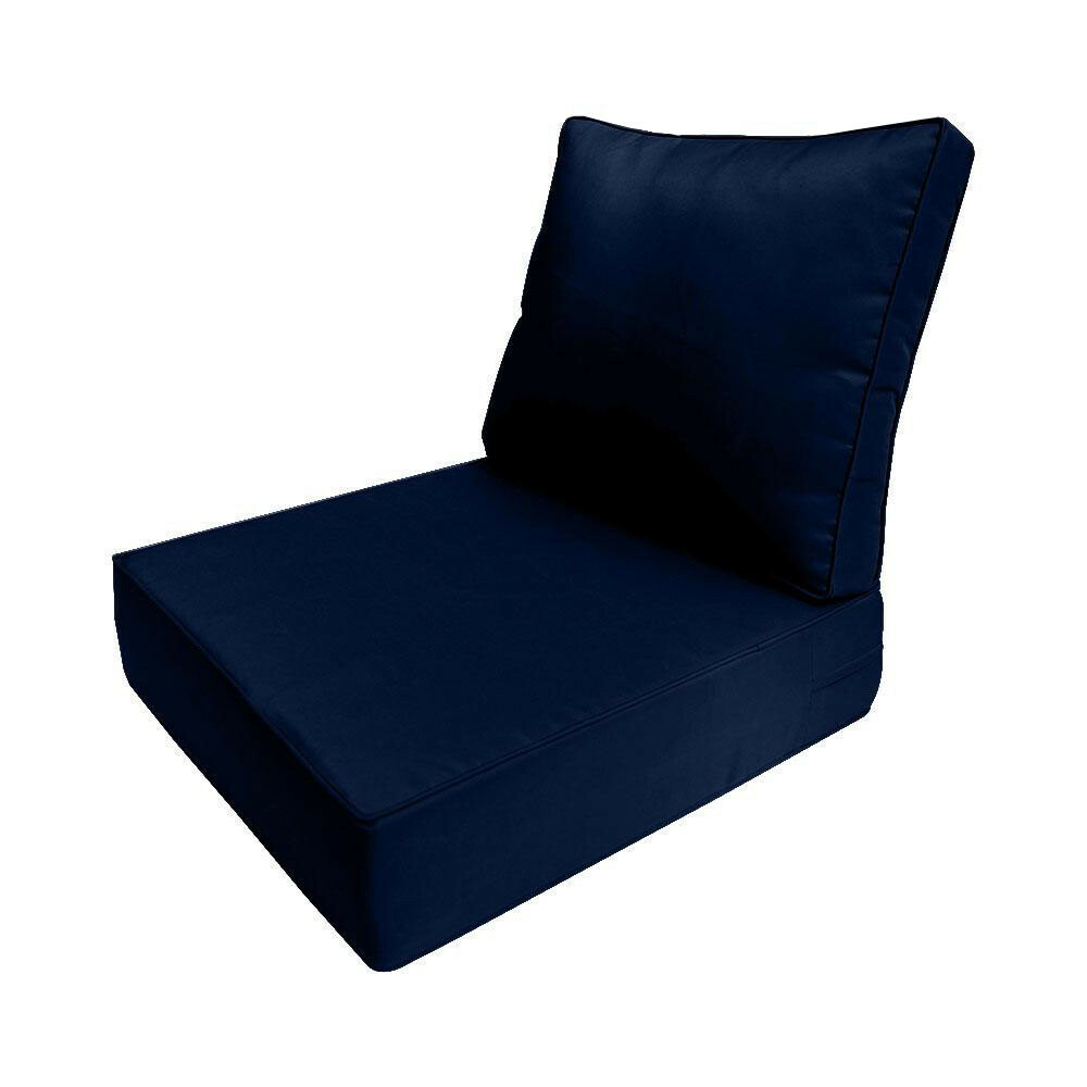 |SLIPCOVER ONLY| Outdoor Same Piped Deep Seat Backrest Pillow Cover Medium AD101