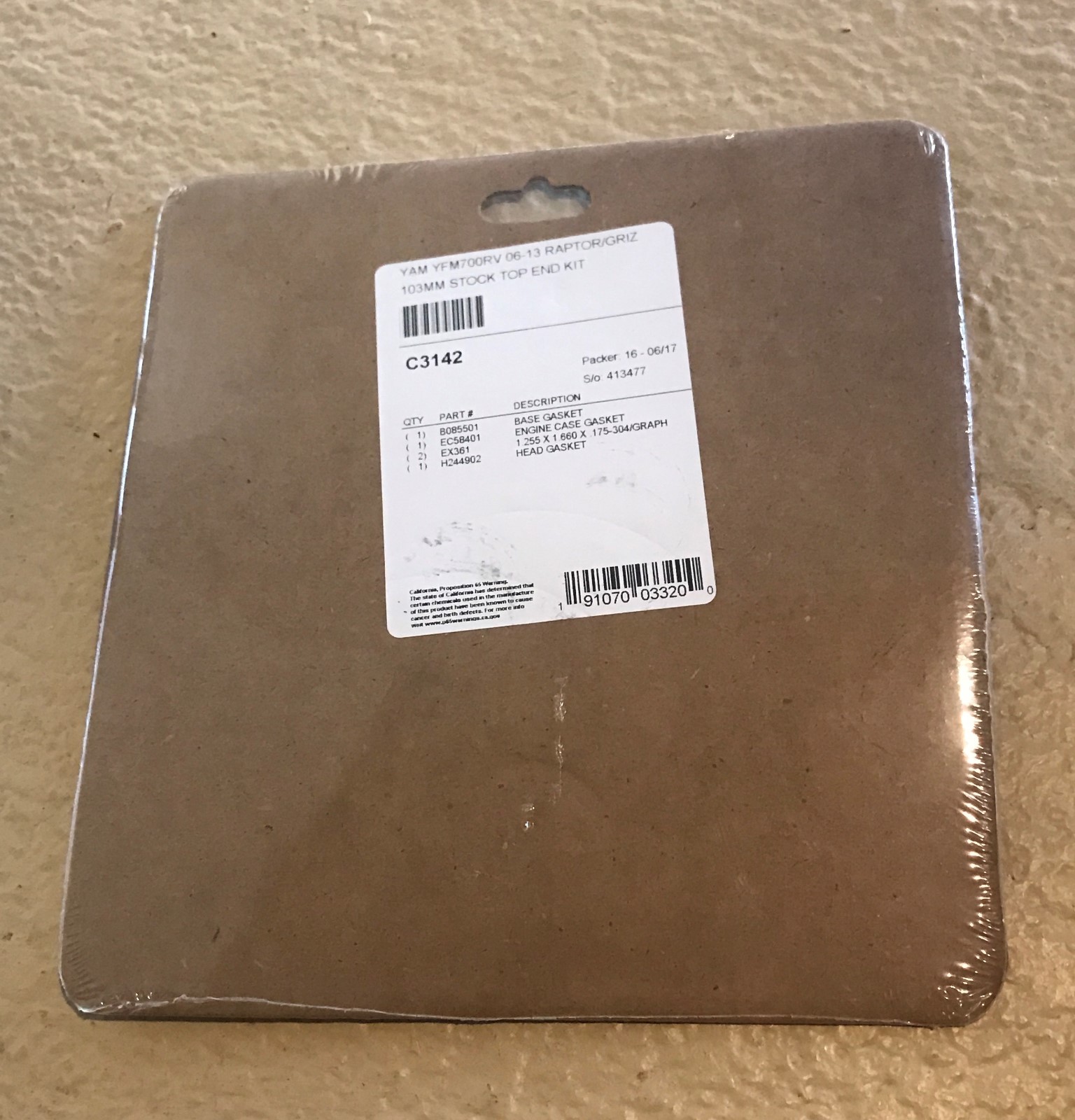 Yamaha Raptor 700 102mm Stock Standard Bore Cometic Top End Gasket Kit Set C3142