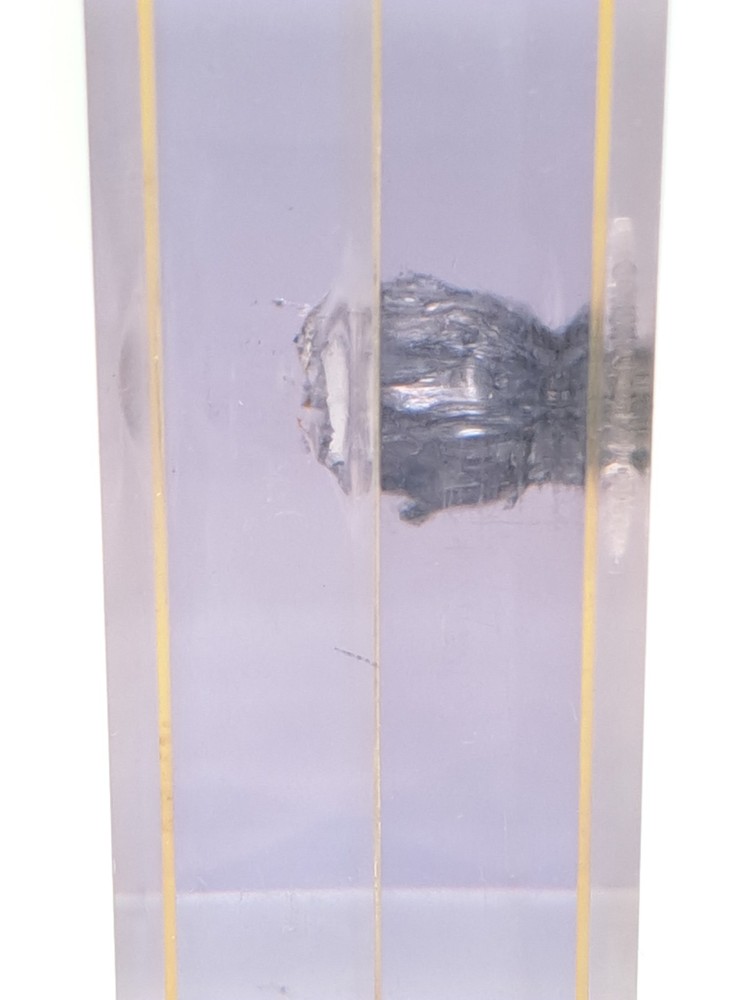 LEXGARD LAMINATE SHEET BULLETPROOF GLASS BALLISTIC TESTING SAMPLE WITH STAND