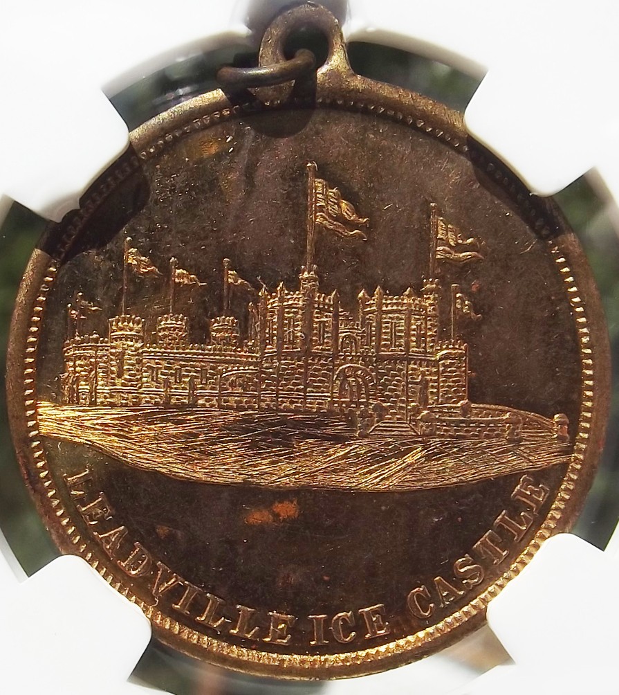 1896 Colorado Medal - Leadville Crystal Carnival - MS62 PL NGC - Token, Mining