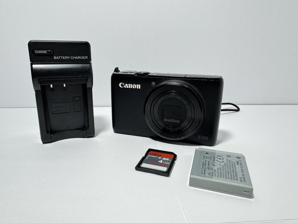 Canon PowerShot S95 Digital Camera Black, 10MP, Compact - TESTED