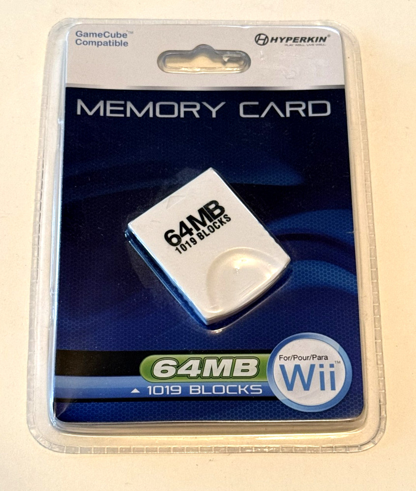 Brand New Hyperkin Wii/ GameCube 64MB/1019 Blocks Memory Card