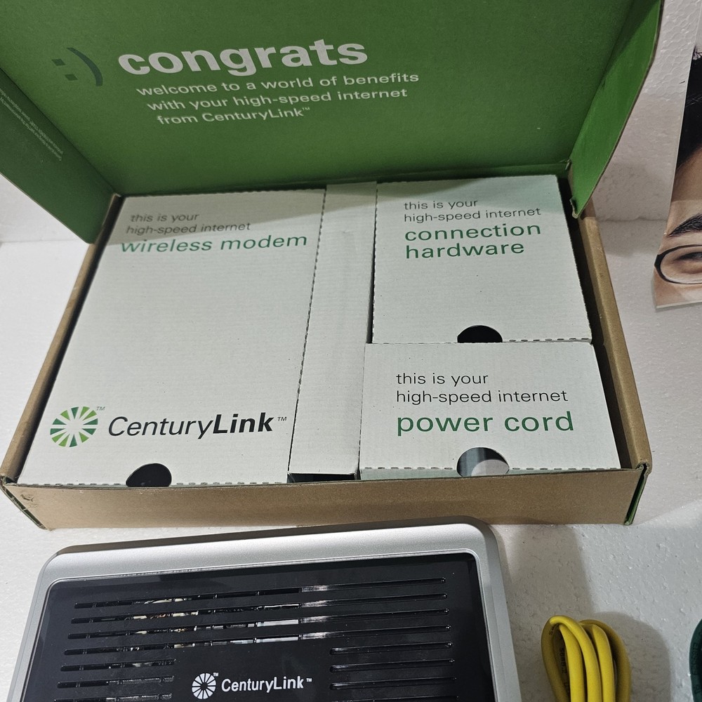 NEW CenturyLink ActionTec C1000A Modem Wireless Router 4 Port Modem Hardware Kit