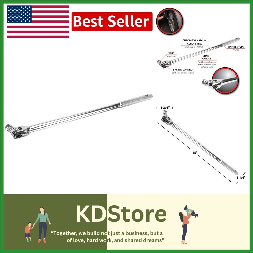 15-Inch Chrome Vanadium Flex Handle for Home Repairs