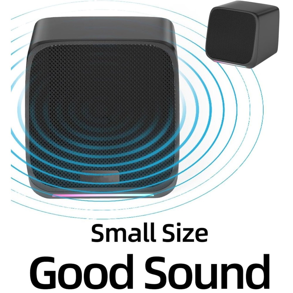 For Desktop PC 1 Pair Small Computer Speakers USB Powered with 3.5mm Audio