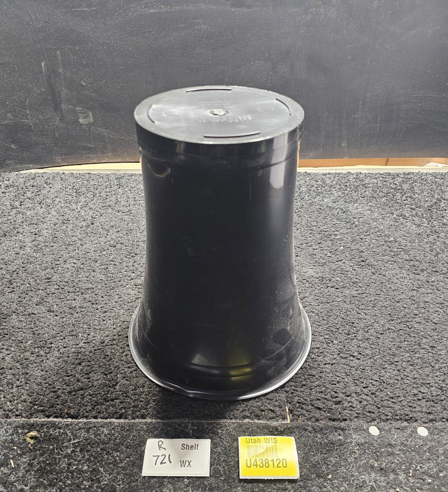 Siffron Polymer Bin 10" Height x 5.5" Base width x 8" Top Diameter, Black