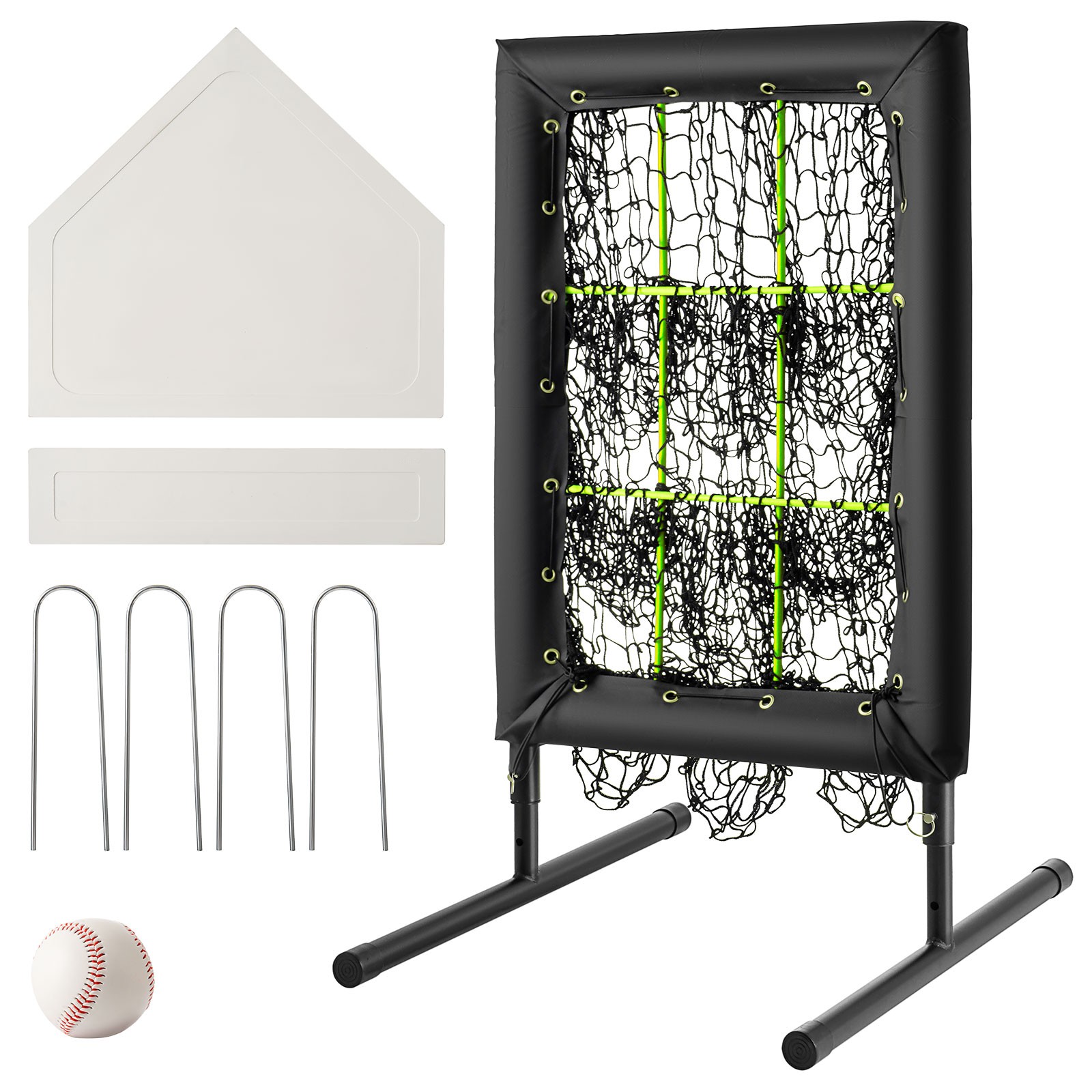9 Hole Baseball Pitching Net With Strike Zone, 9 Pockets Pitchers Throw Training