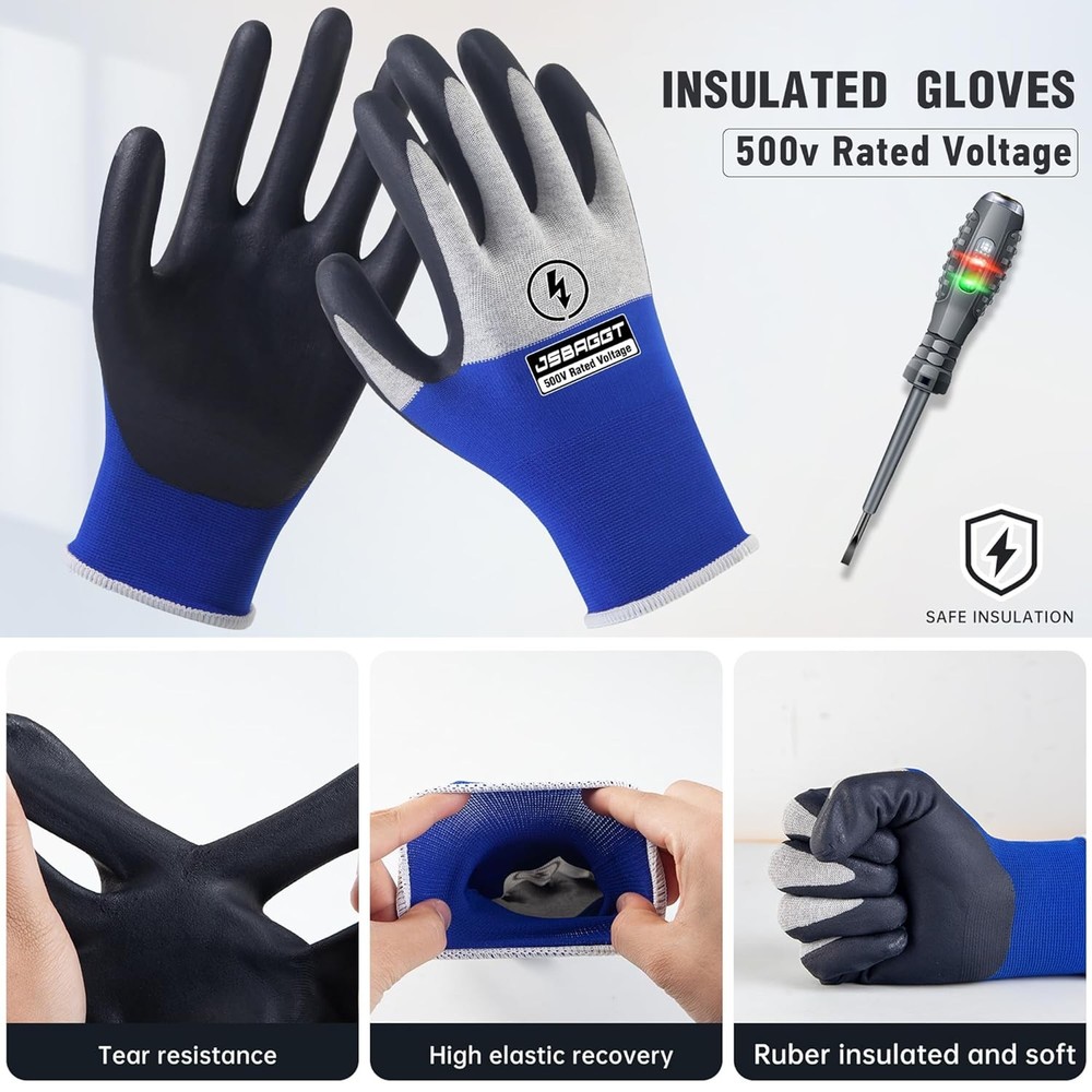 500V Electrical Insulated Gloves New