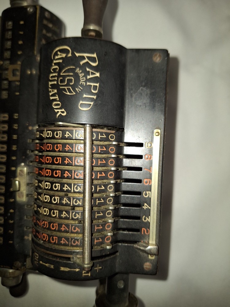 Vintage The Rapid Computer Co Adding Machine, 1800s