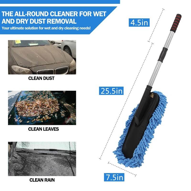 Soft Microfiber Car Duster Exterior Scratch Free Multipurpose Car Cleaning Tool