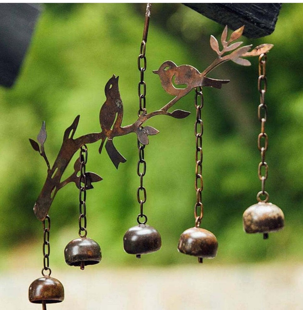 Hand Crafted Birds w/Bells Wind Chime.