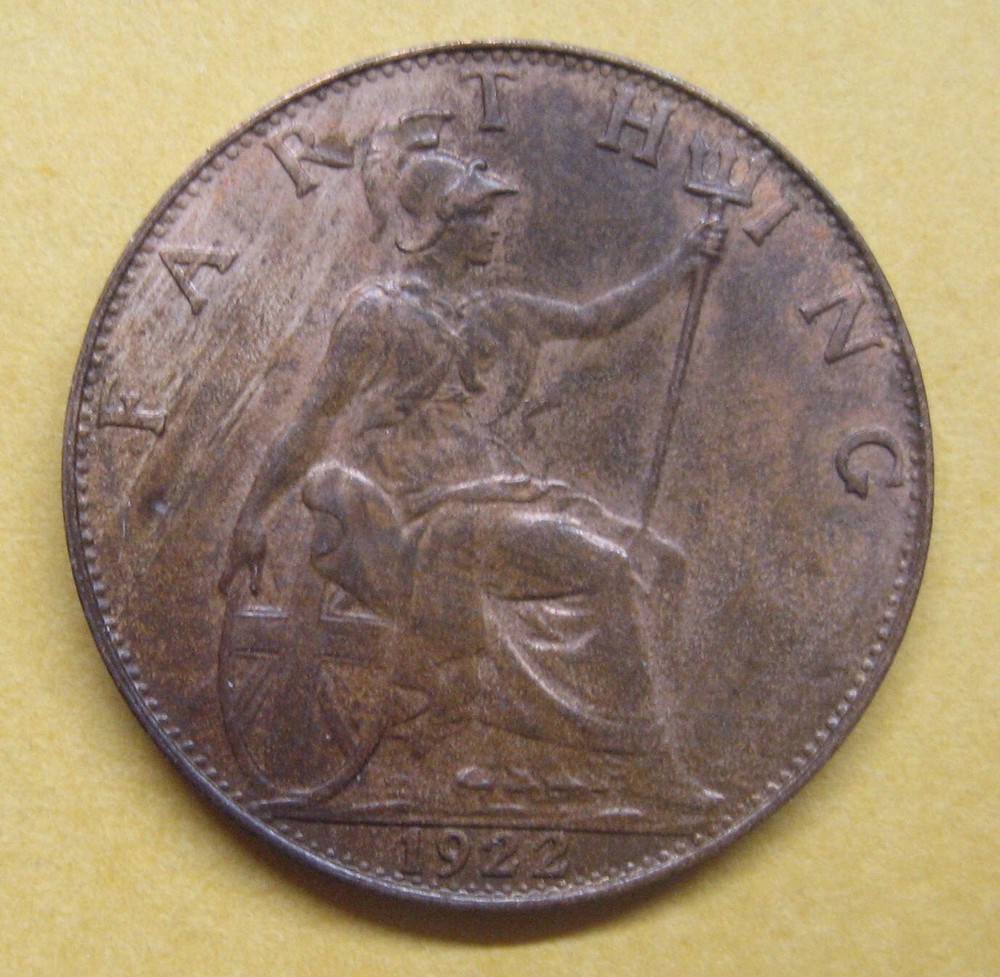 1922 Farthing Great Britain Take a Look