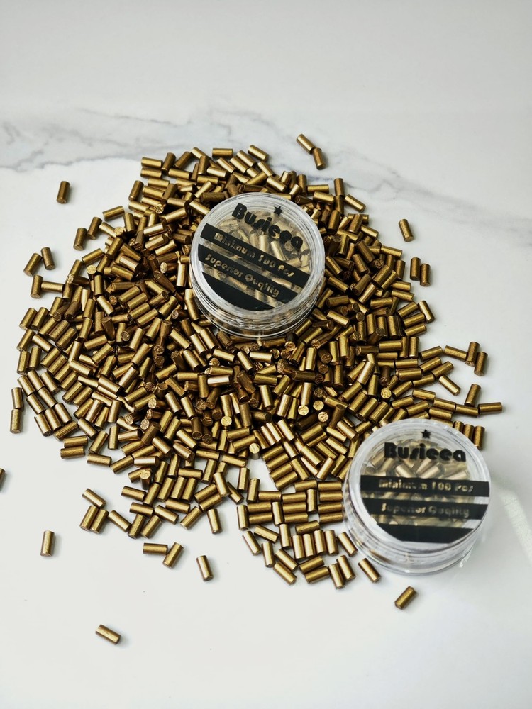 Busieea 100Pcs Lighter Flints, Flint Replacement Refills, All - Purpose Gold