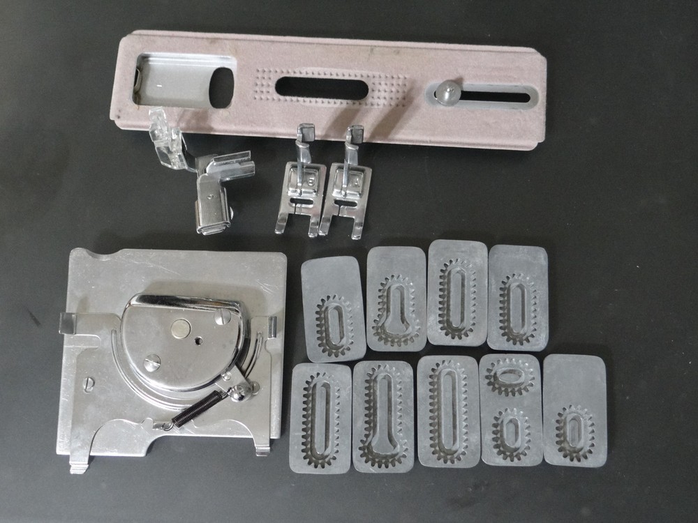 Vtg Kenmore Sewing Machine Parts Kit Buttonholer Pattern Cams Tools Accessories
