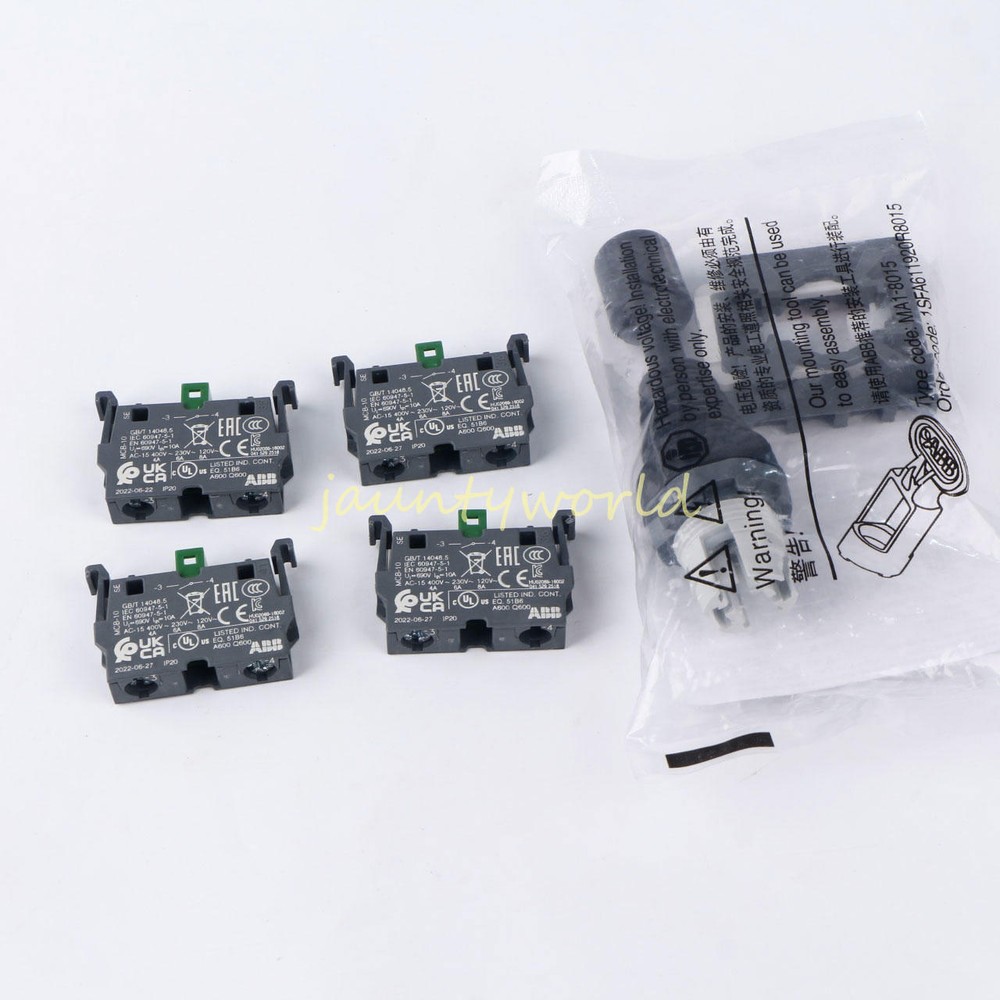 1Pc NEW ABB Control Joystick Switch MJS6-40B with 4 MCB-10 Contacts Reset Type