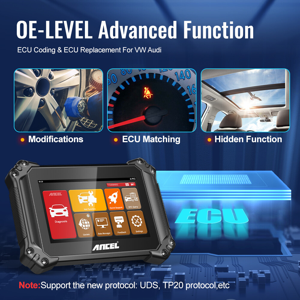 ANCEL V6 All System Bidirectional OBD2 Scanner TPMS SRS DPF Diagnostic Tool