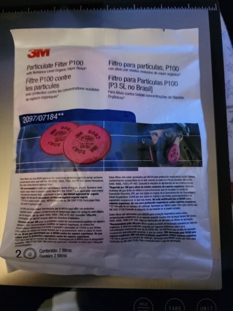 Pair - 3M 2097 Particulate Filter P100