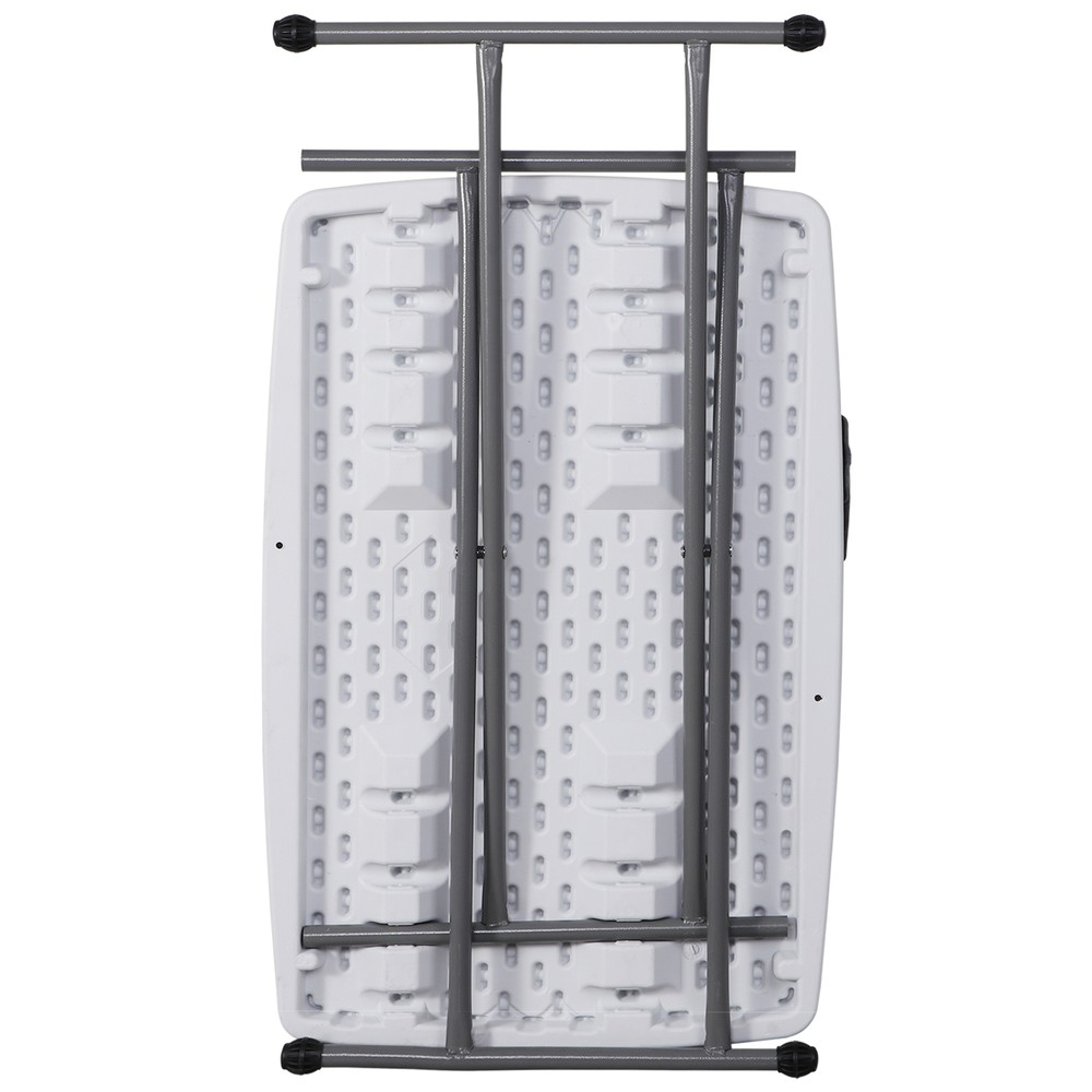 30 Inch Heavy Duty Rectangular Folding Table Dining Utility Table TV Tray White