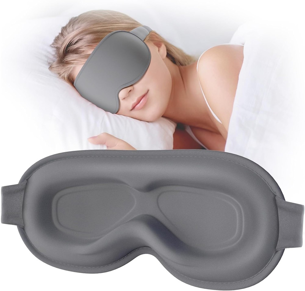 Luxurious 3D Light Blocking Sleep Mask - Zero Eye Pressure with Adjustable Strap
