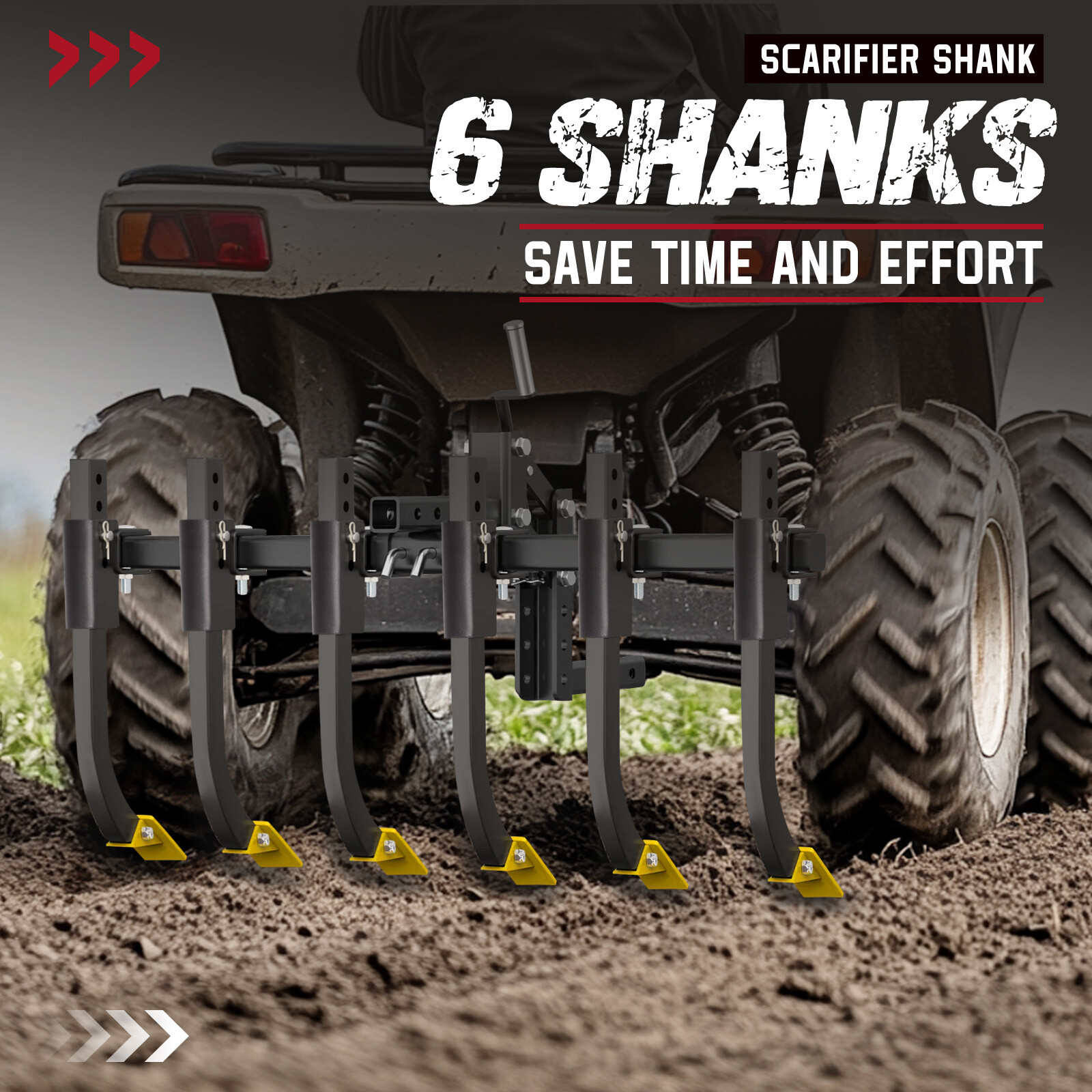 6 Steel Scarifier Shank w/Hardware For ATV/UTV Manual Implement Lift 1 Point