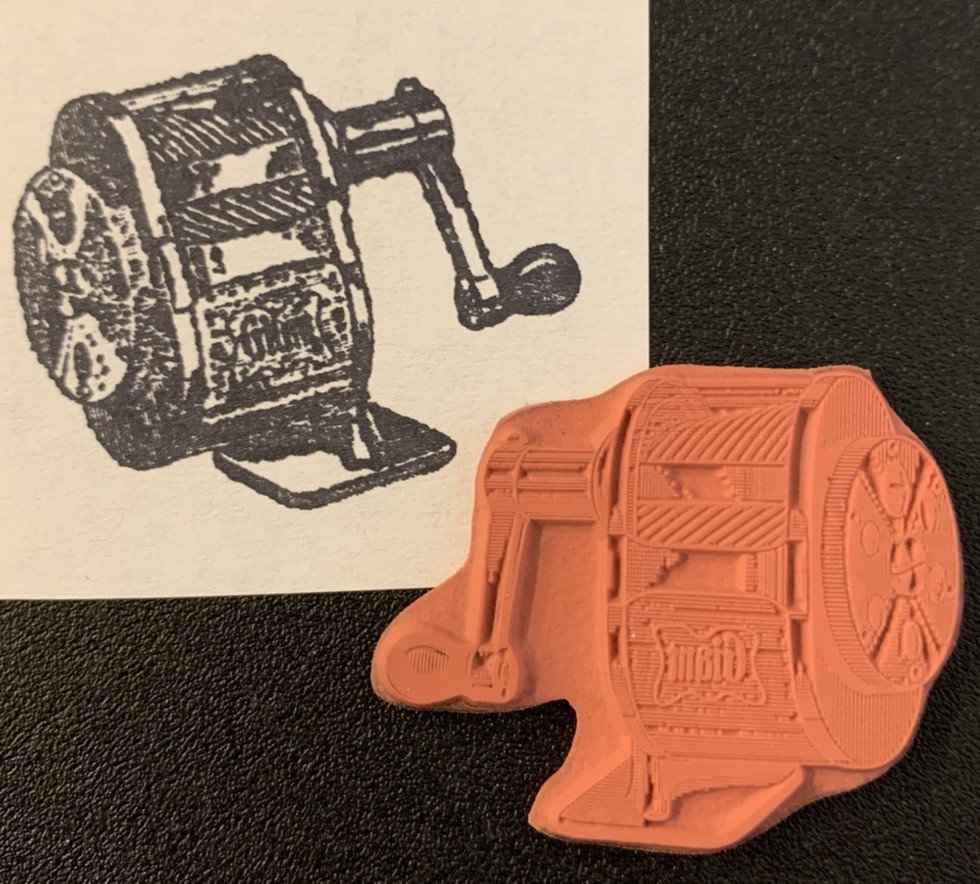 Rubber Stamp Vintage Pencil Sharpener