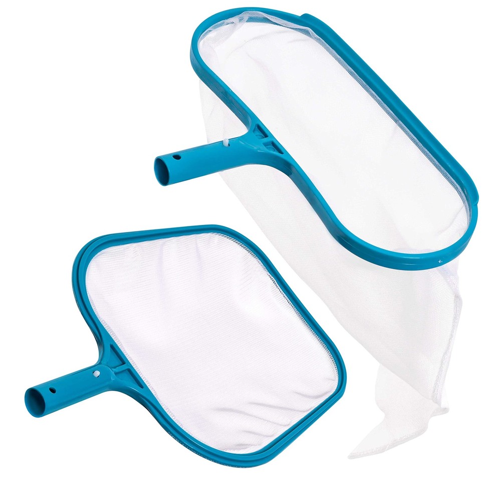 Professional Swimming Pool Leaf Skimmer Net and Leaf Rake Net Set  Cleans Out...