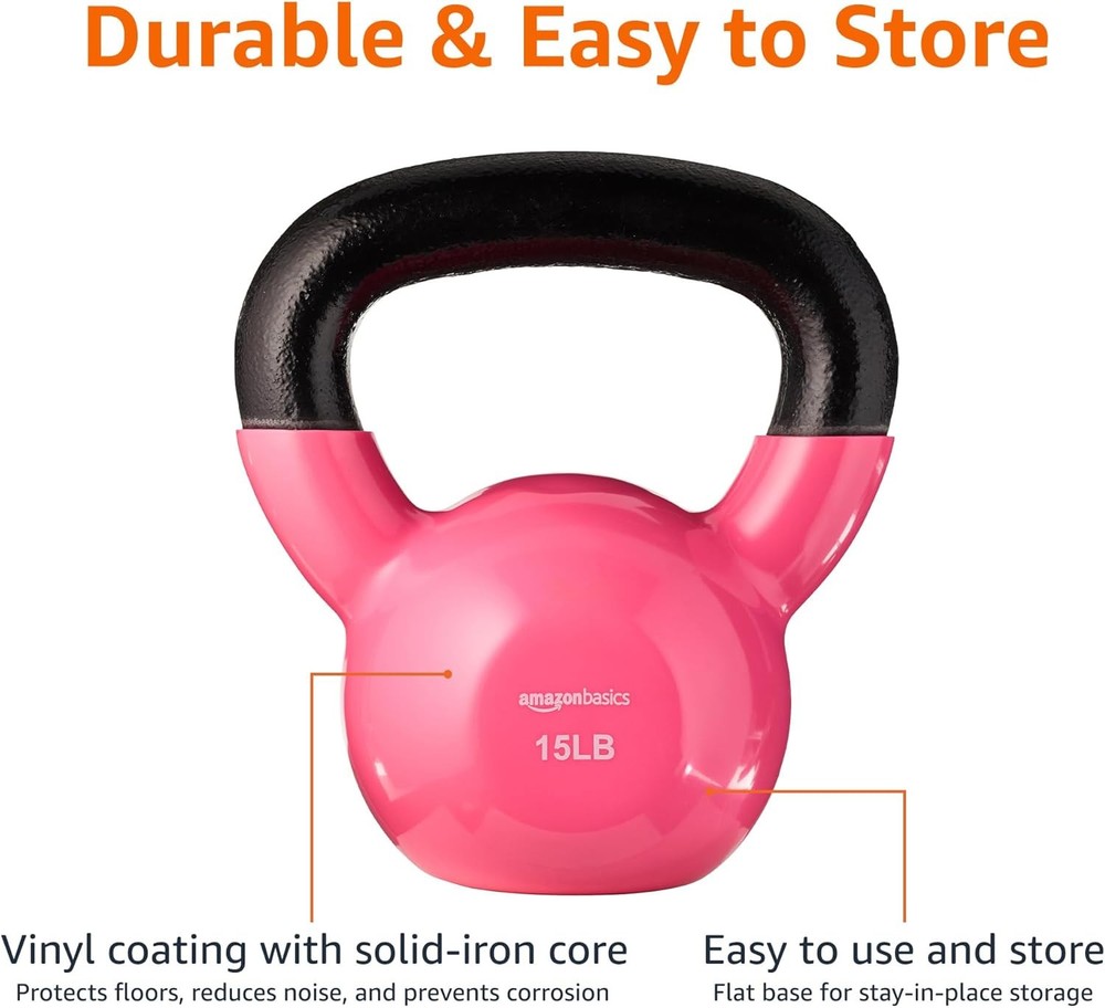 Amazon Basics Vinyl Kettlebell