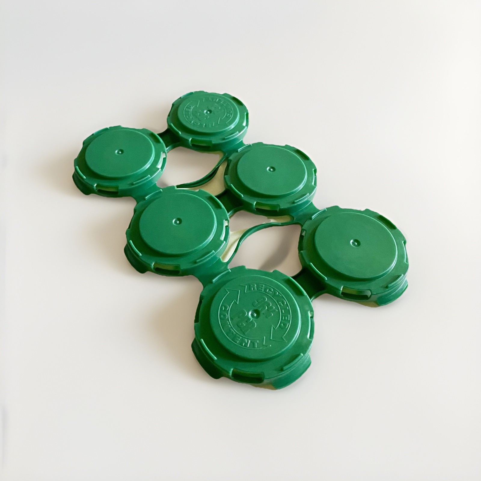 PAKTECH GREEN 1/2 Case 6 Pack Plastic Can Carrier, 162 Pcs -Std Sz 202 -260 6Pak