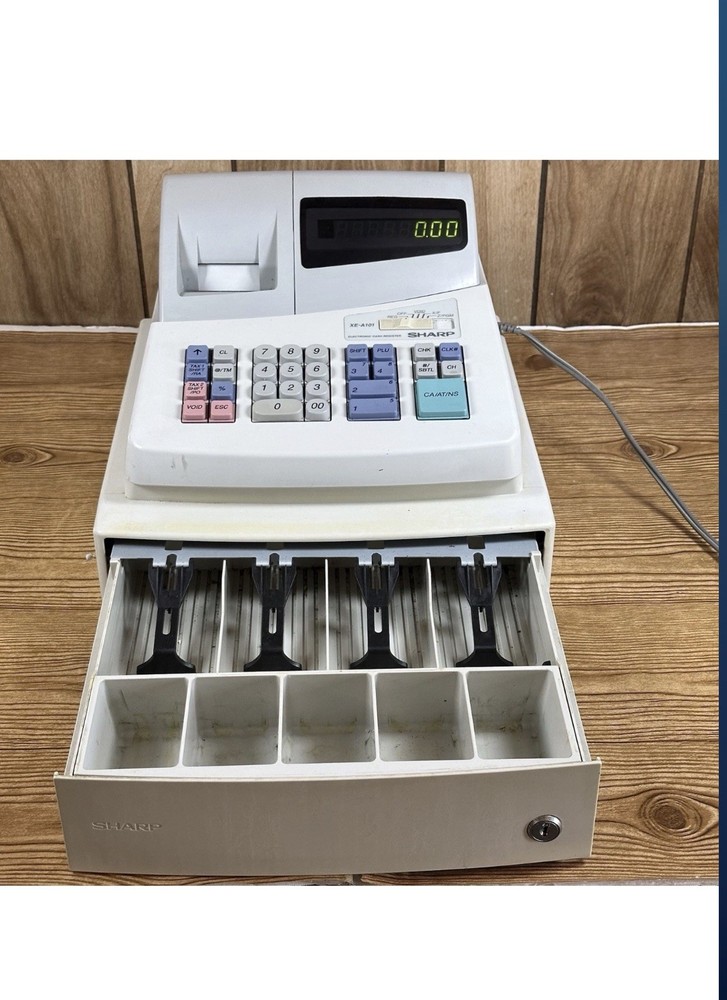 Sharp XE-A101 Electronic Cash Register TESTED No Key