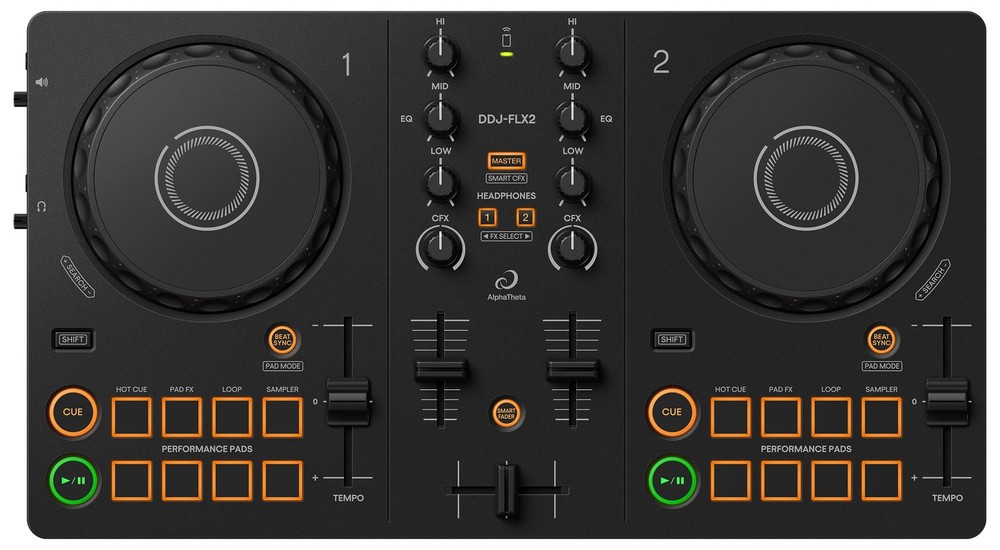 AlphaTheta DDJ-FLX2 Compact 2-Channel DJ Controller