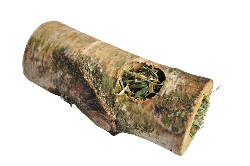 A&E Cage Small Animal Birch Tunnel with Hay - Medium