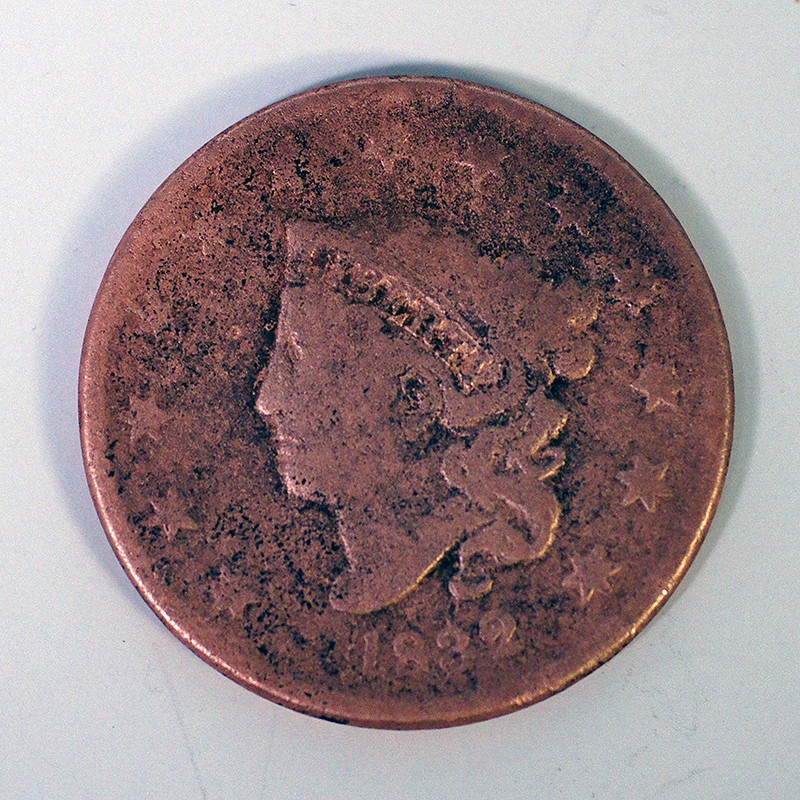 1832 Liberty Head Large One Cent US Copper Coin