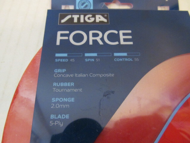 Stiga Force Performance Quality Table Tennis Paddle, Red/Black, T1241