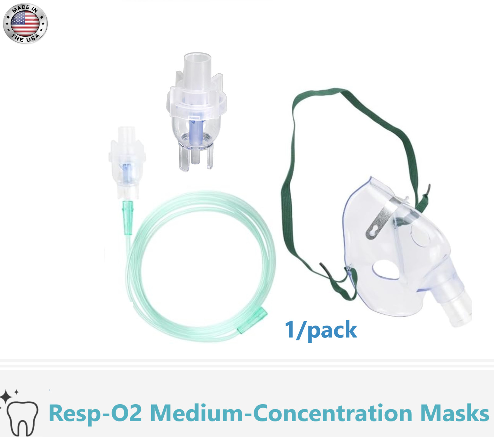 Adult Aerosol Mask with 6cc Cup 7' Standard Tube Connector Replacement -1/Pk