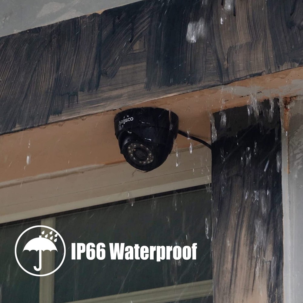 5MP DVR Home Wired CCTV Security Camera System Dome Waterproof Night Vision