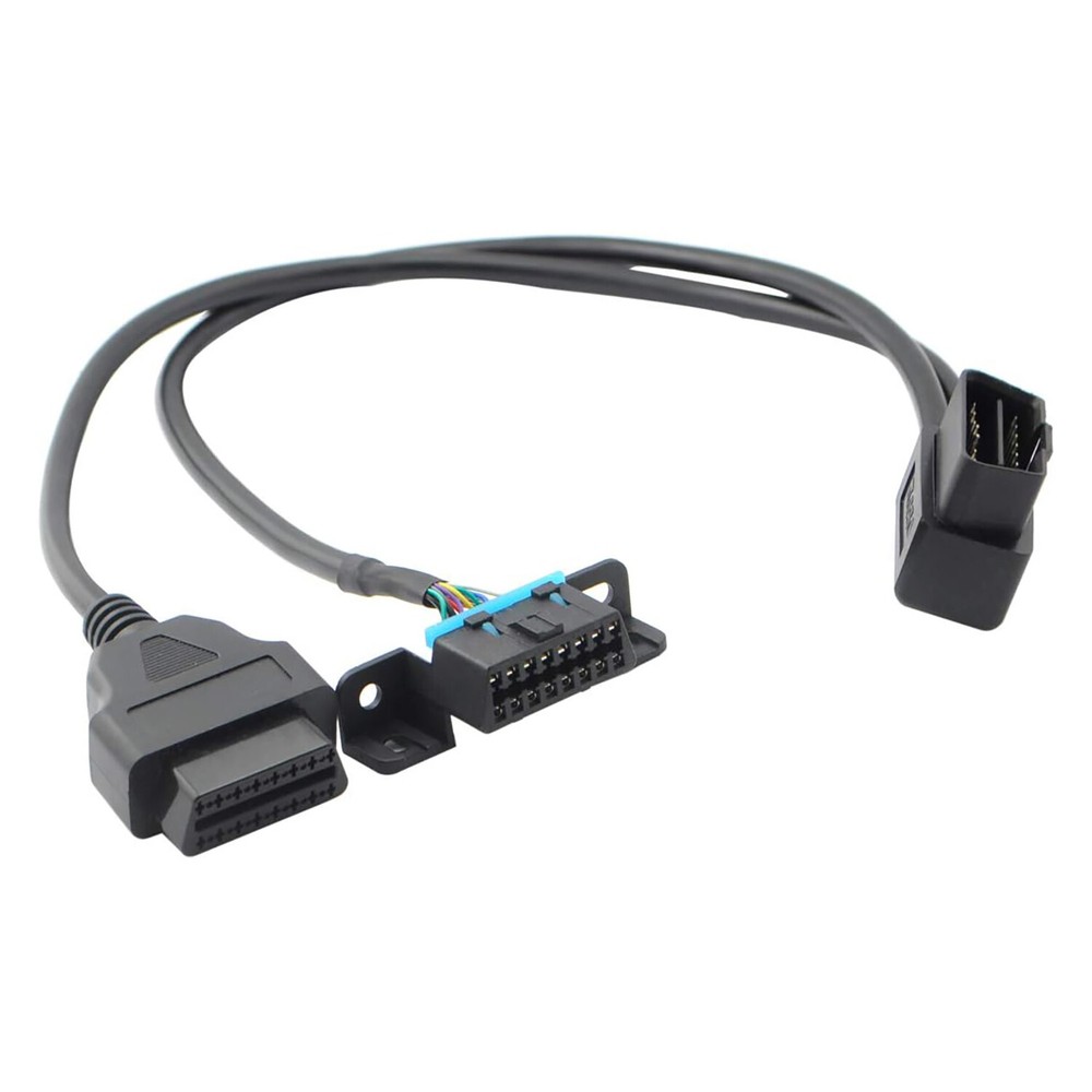 2 Underdash Mount OBD2 Splitter Extension Y Cable J1962 for GPS Tracking Devices