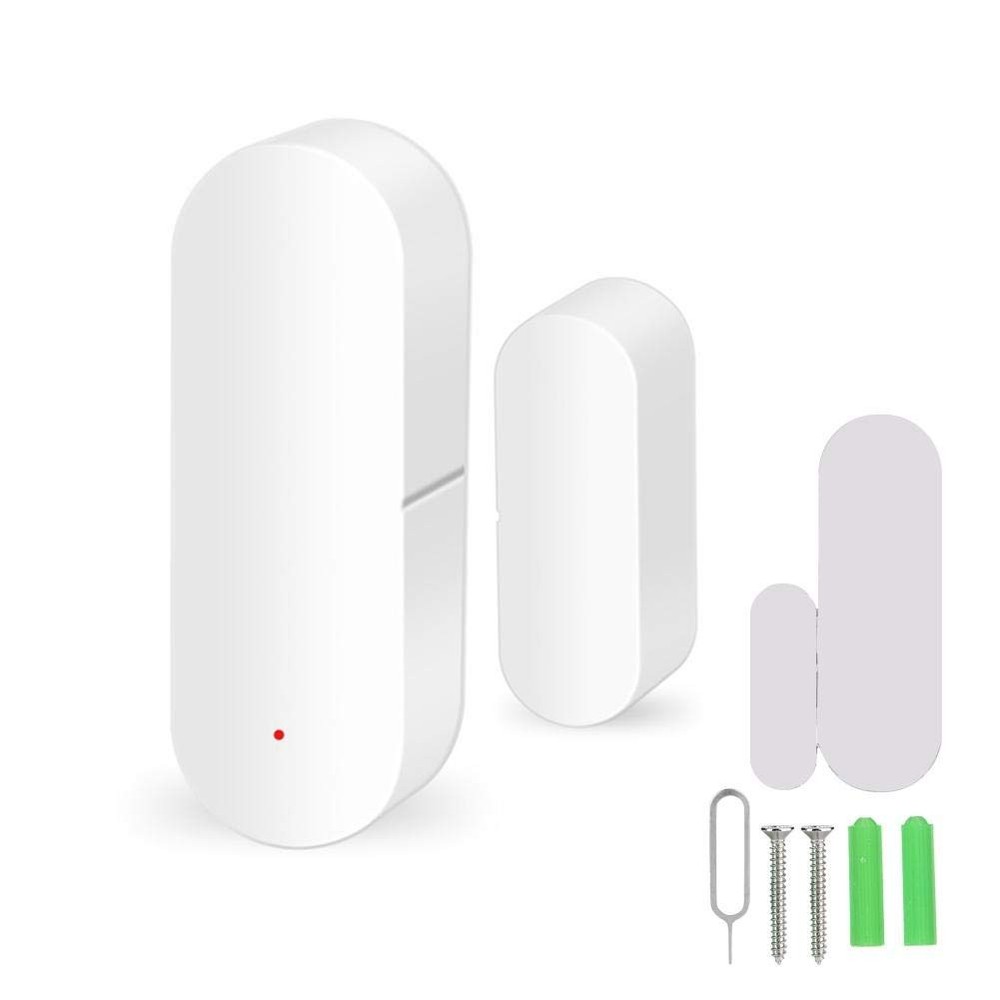 Smart Door Window Sensor,Door Open Closed Alarm Detectors Compatible White