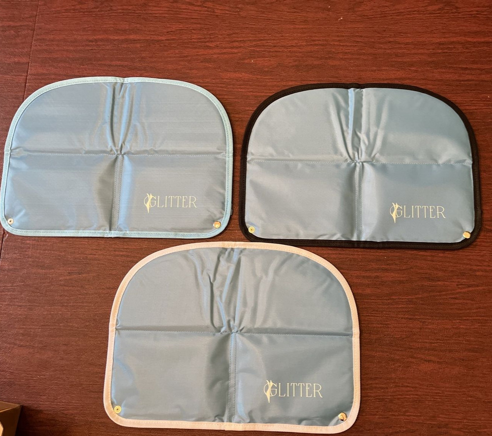 3 Pack Camping / Stadium Seat Mat Pad Foldable Blue NEW