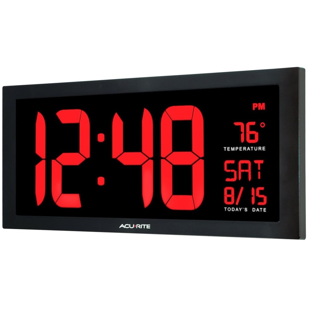 18-Inch LED Digital Wall Clock with Fold-Out Stand