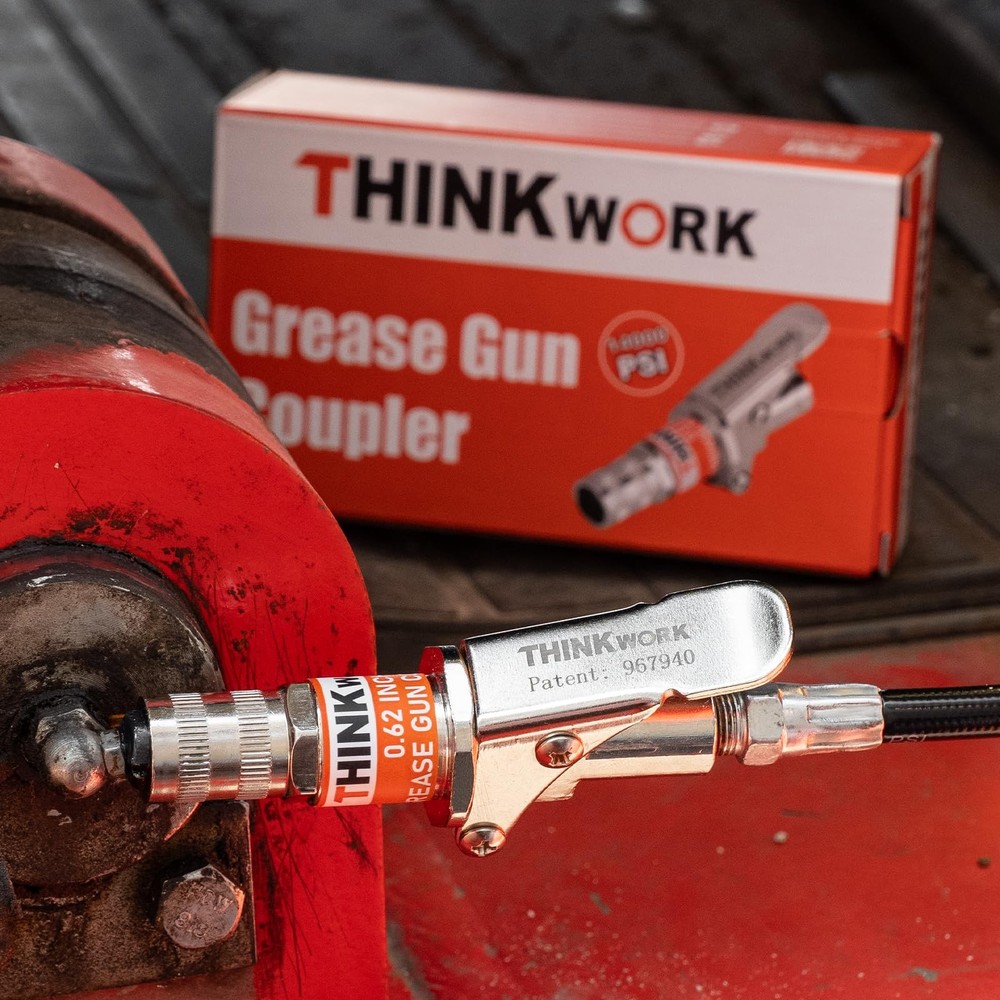 THINKWORK Grease Gun Coupler, Strong Lock on Greases Couplers with...