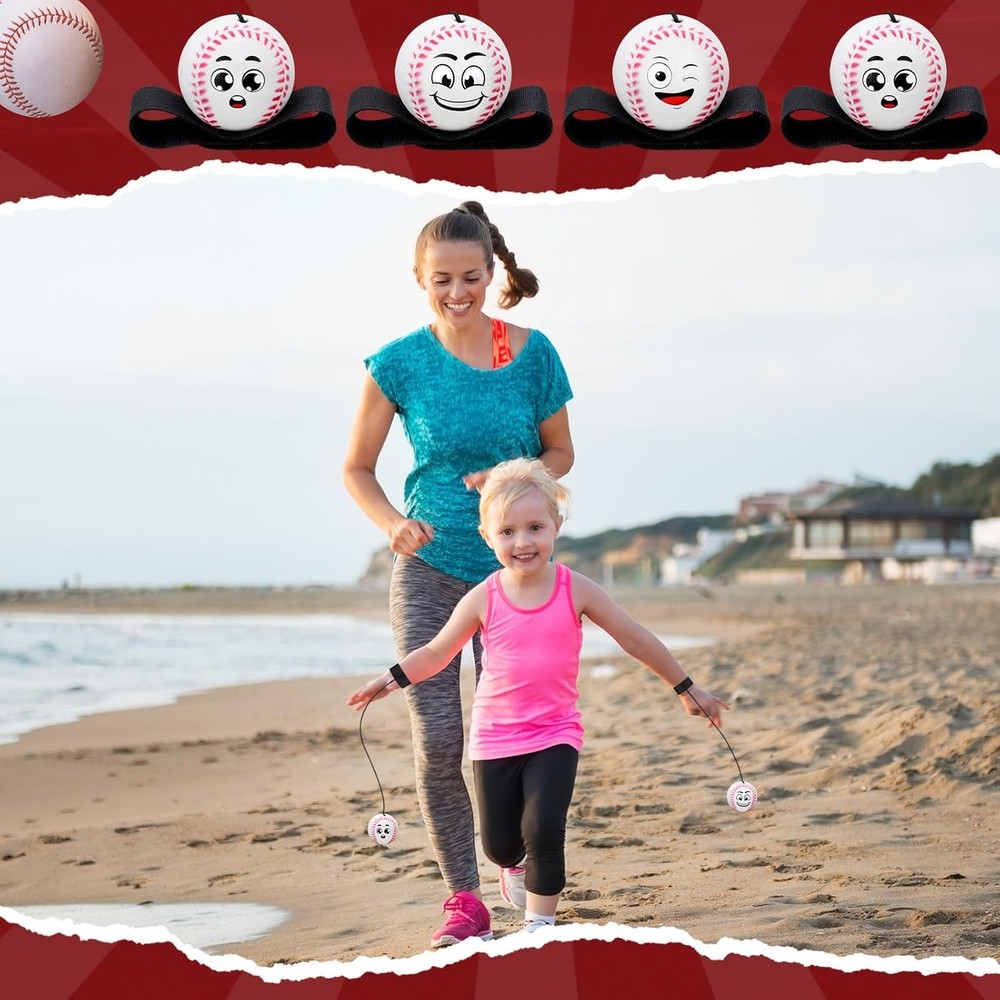 Wrist Return Balls on a String Face Return Sport Balls with Elastic Strap Wrist