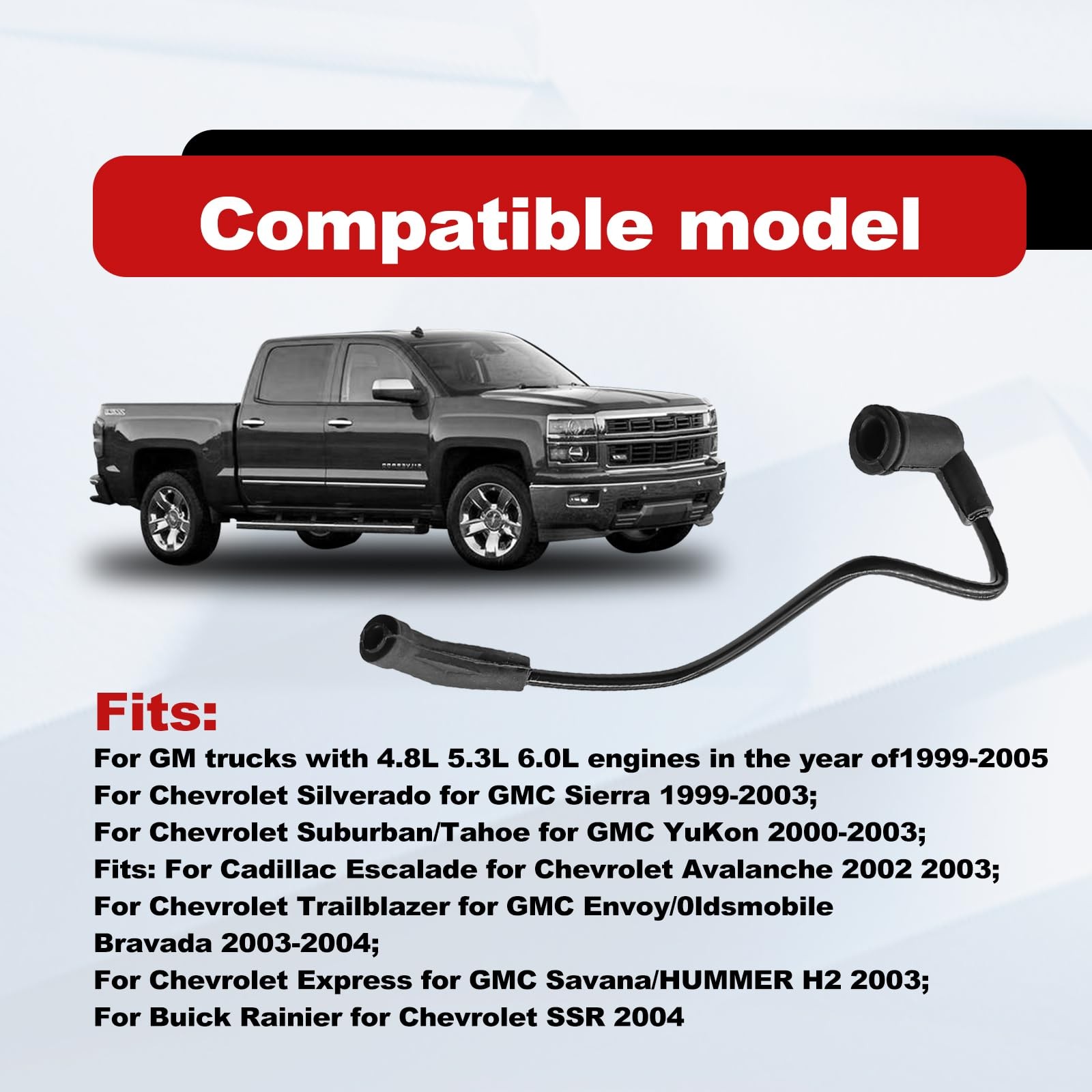 Fuel Pressure Regulator Vacuum Line Tube Chevy Silverado 17113556